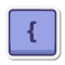 stickers style tecla paréntesis rizada izquierda icon