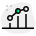 gráfico-de-linha-pontilhada-externa-com-gráfico-x-y-espalhado-negócio-verde-tal-revivo icon