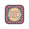 color hand drawn style 로나 디자인 icon