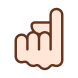 zeigefinger zeigt nach oben icon
