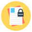externe-File-Security-data-science-flat-circle-design-circle icon