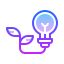 gradient style energiesparlampe icon