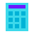 color glass style calculator icon