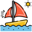 mittelgroßes segelschiff icon