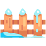 snowy fence icon