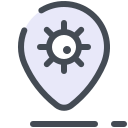 Coronavirus-Krankenhaus-Karten-Pin icon