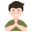 man-boy-avatar-greeting-sawasdee-Thailand-welcome icon
