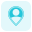 Map location pin for user working remotely icon