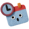 fuzzy style cute calendar icon