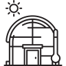 greenhouse thermomater icon