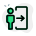Exit way from the airport facility direction icon