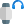 smartwatch with headphones icon