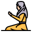 prayer muslim woman praying islam muslim dua icon