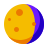color glass style waning gibbous icon