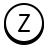 Circled Z icon