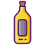 icone piatte a colori lineari con bottiglia di rum esterna, pirati, flaticons icon