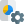 Pie chart sales data record settings in a software icon