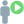 employee sharing the multimedia on a web messenger icon