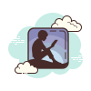 cloud style amazon kindle icon
