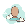cloud style 고객 icon