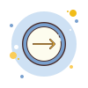 bubbles style circled right icon