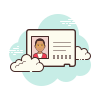 cloud style 연락처 카드 icon