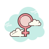cloud style female icon
