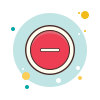 bubbles style minus icon