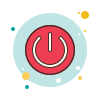 bubbles style shutdown icon