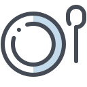 pastel color style baby meal icon