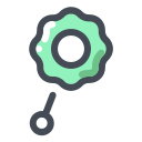 pastel color style rattle icon