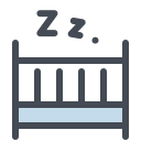 pastel color style crib icon