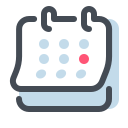 pastel color style baby calendar icon