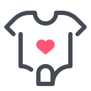 pastel color style romper icon