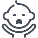 pastel color style sleeping baby icon