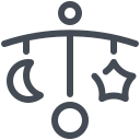 pastel color style baby mobile icon