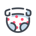 pastel color style diaper icon
