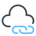 pastel color style cloud link icon