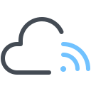 pastel color style wireless cloud access icon