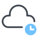 pastel color style cloud waiting icon