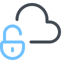 pastel color style öffentliche cloud icon
