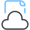 pastel color style cloud document icon