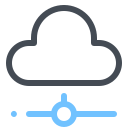 pastel color style cloud connection icon