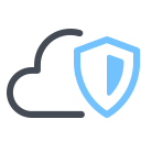 pastel color style cloud firewall icon