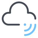 pastel color style cloud broadcasting icon