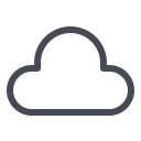 pastel color style cloud icon