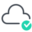 pastel color style cloud überprüft icon