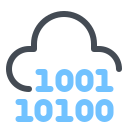 Codice binario del cloud icon