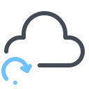 pastel color style cloud refresh icon