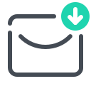 pastel color style download mail icon